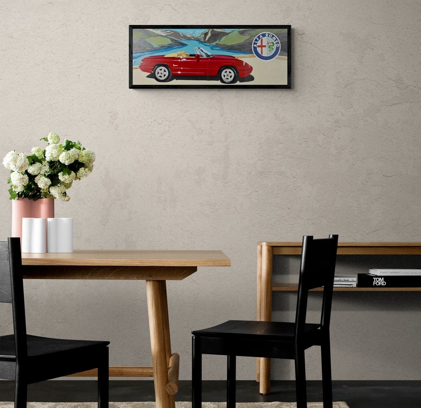 Alfa Romeo Spider S4 Original Artwork - Sterling Lee Auto Art