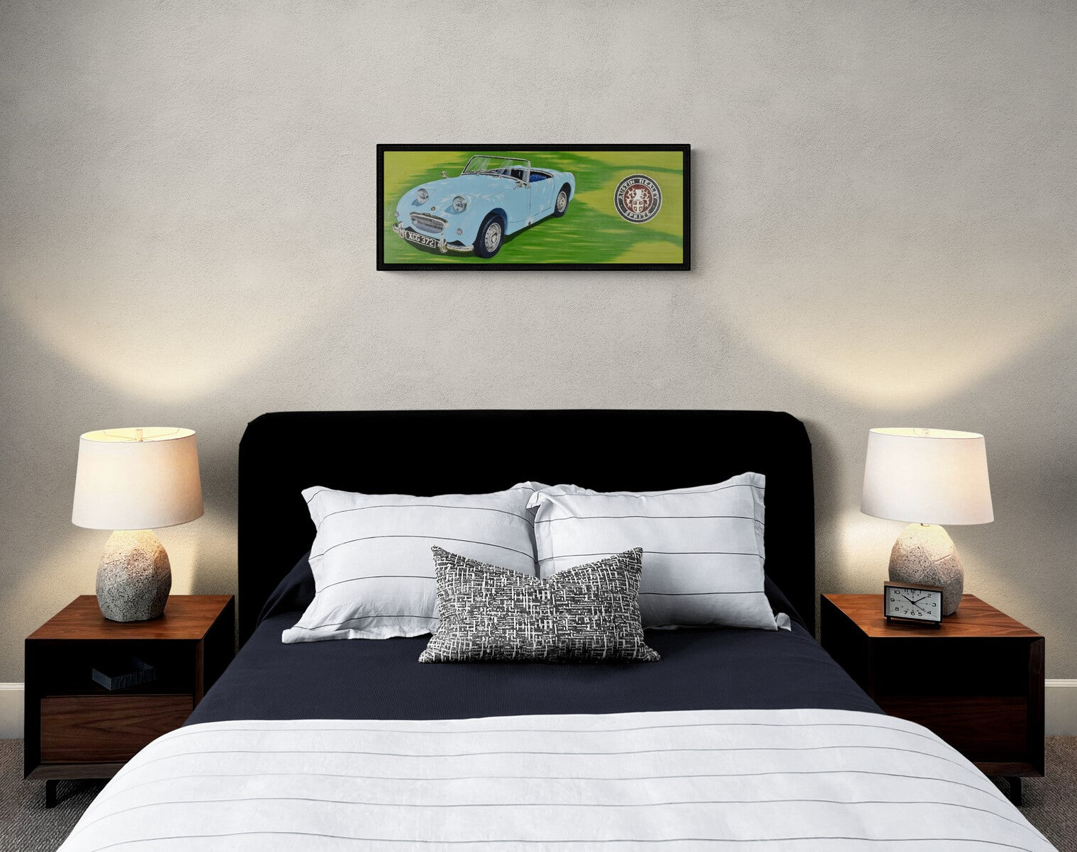 Austin Healey Sprite Original Artwork - Sterling Lee Auto Art