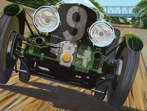 Blower Bentley at Brooklands Original Artwork - Sterling Lee Auto Art