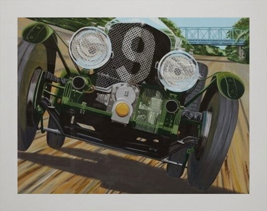 Blower Bentley at Brooklands Print - Sterling Lee Auto Art