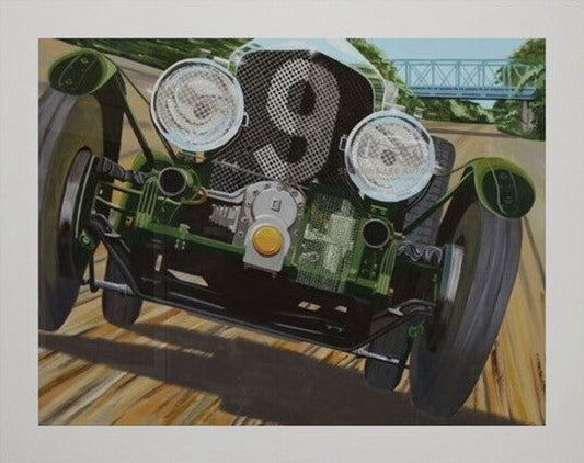 Blower Bentley at Brooklands Print - Sterling Lee Auto Art
