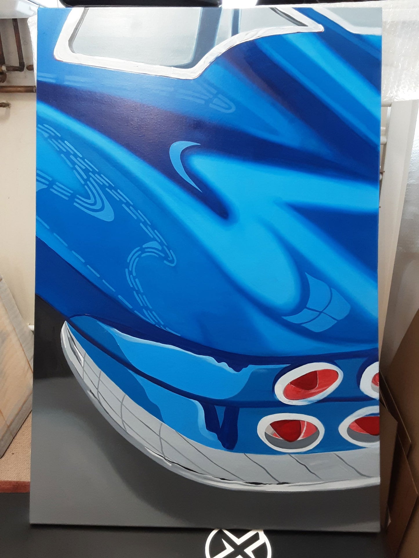 Corvette Stingray C2 Coupe Original Artwork - Sterling Lee Auto Art