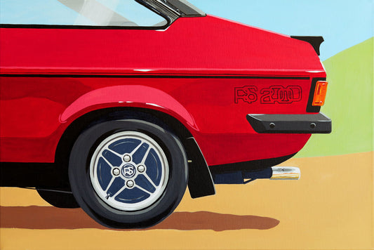 Ford Escort Mk2 RS 2000 Original Artwork - Sterling Lee Auto Art