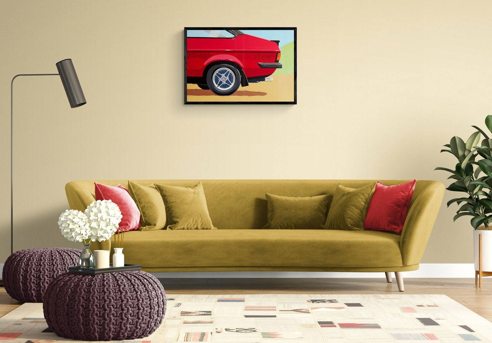 Ford Escort Mk2 RS 2000 Original Artwork - Sterling Lee Auto Art