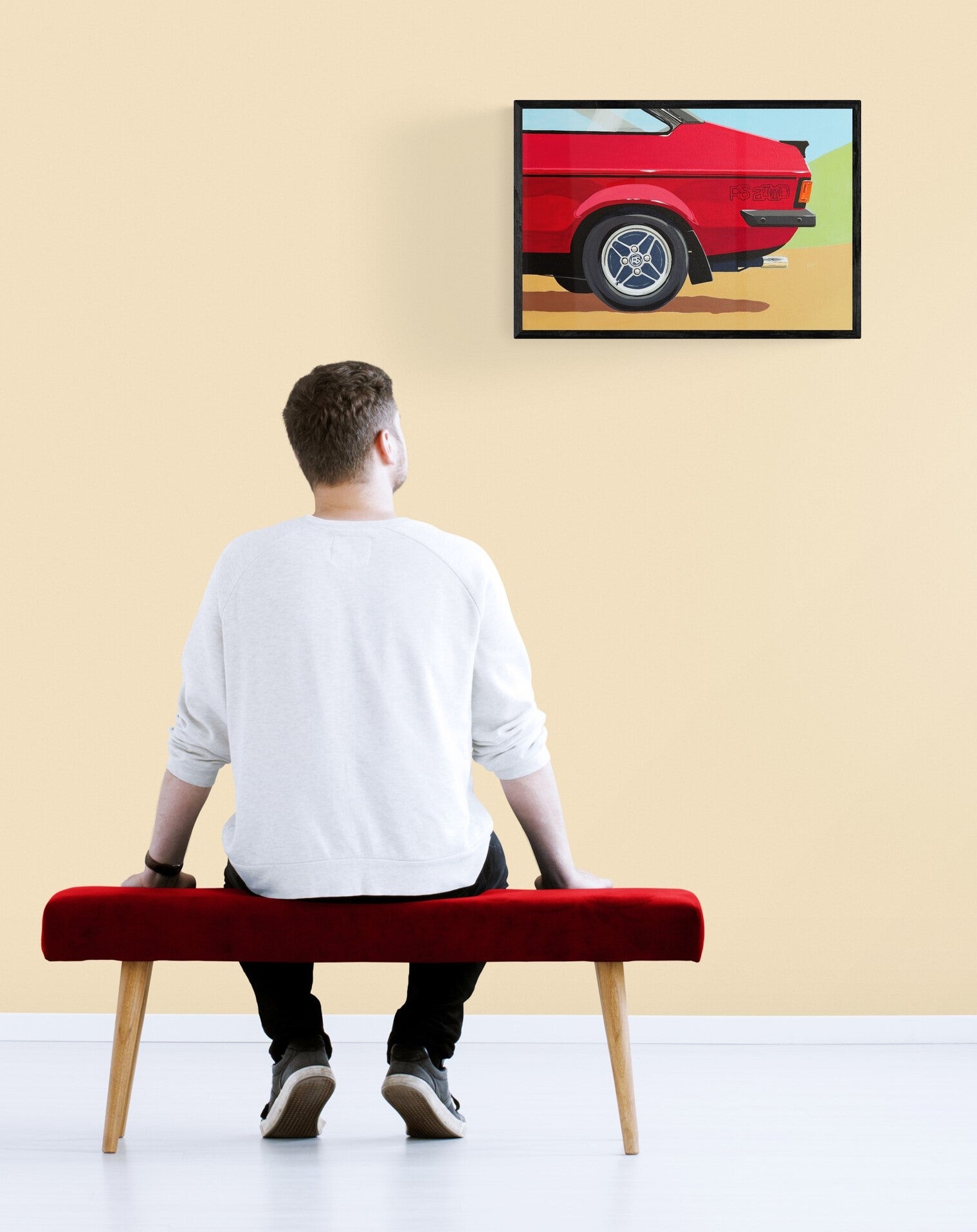 Ford Escort Mk2 RS 2000 Original Artwork - Sterling Lee Auto Art