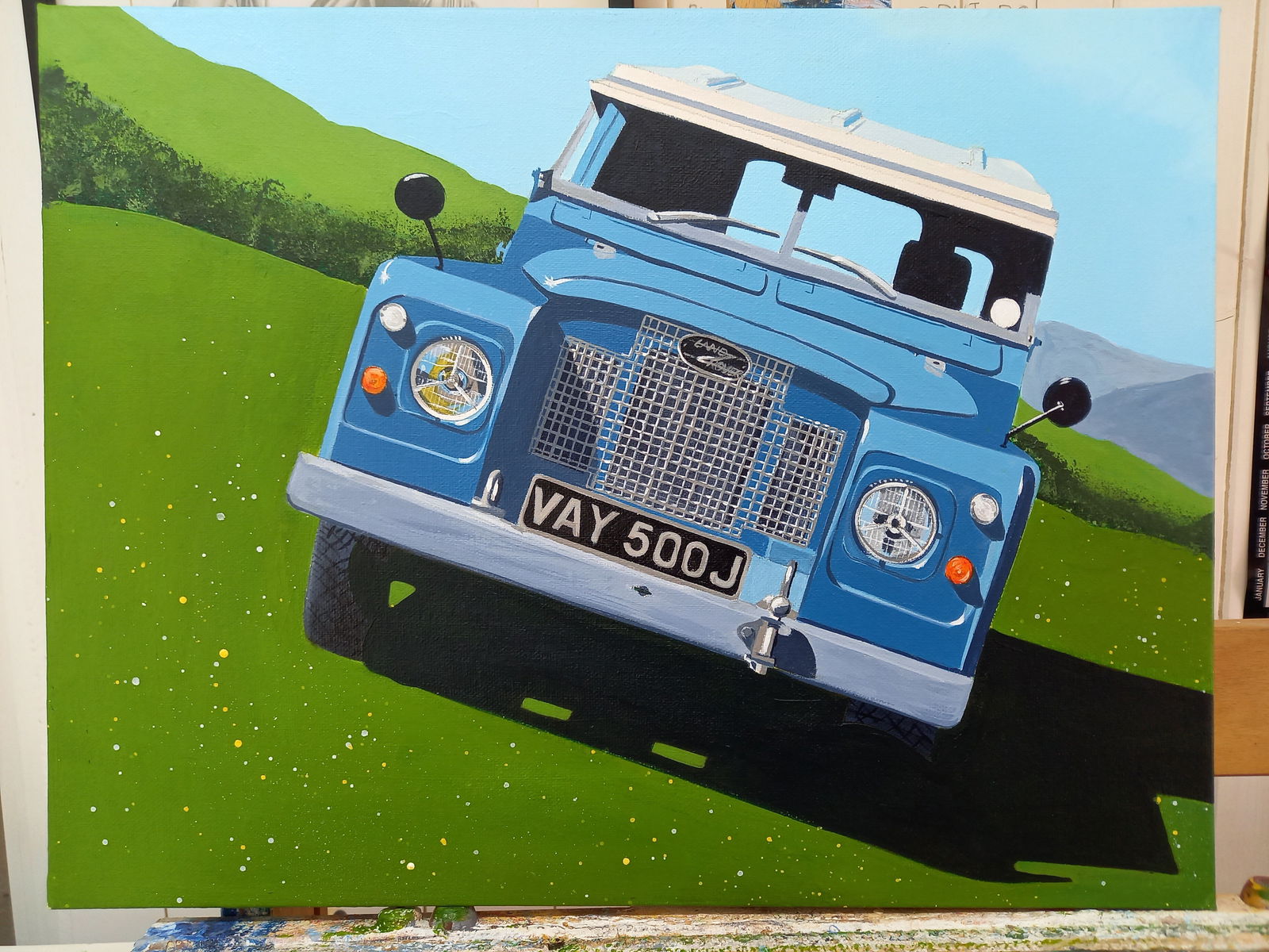 Land Rover Original Artwork - Sterling Lee Auto Art