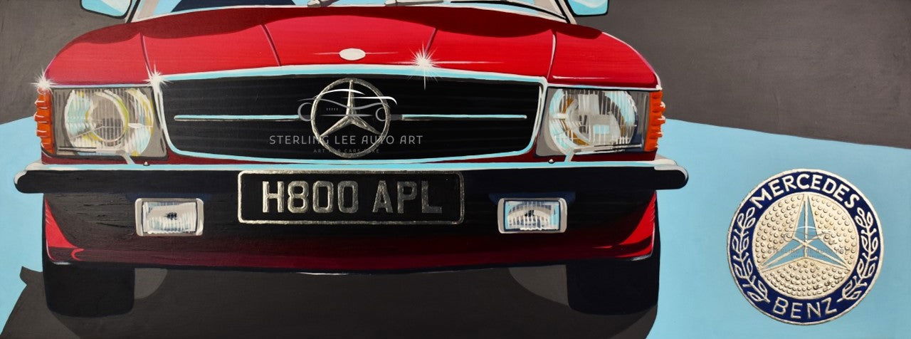Mercedes Benz SL Original Artwork - Sterling Lee Auto Art