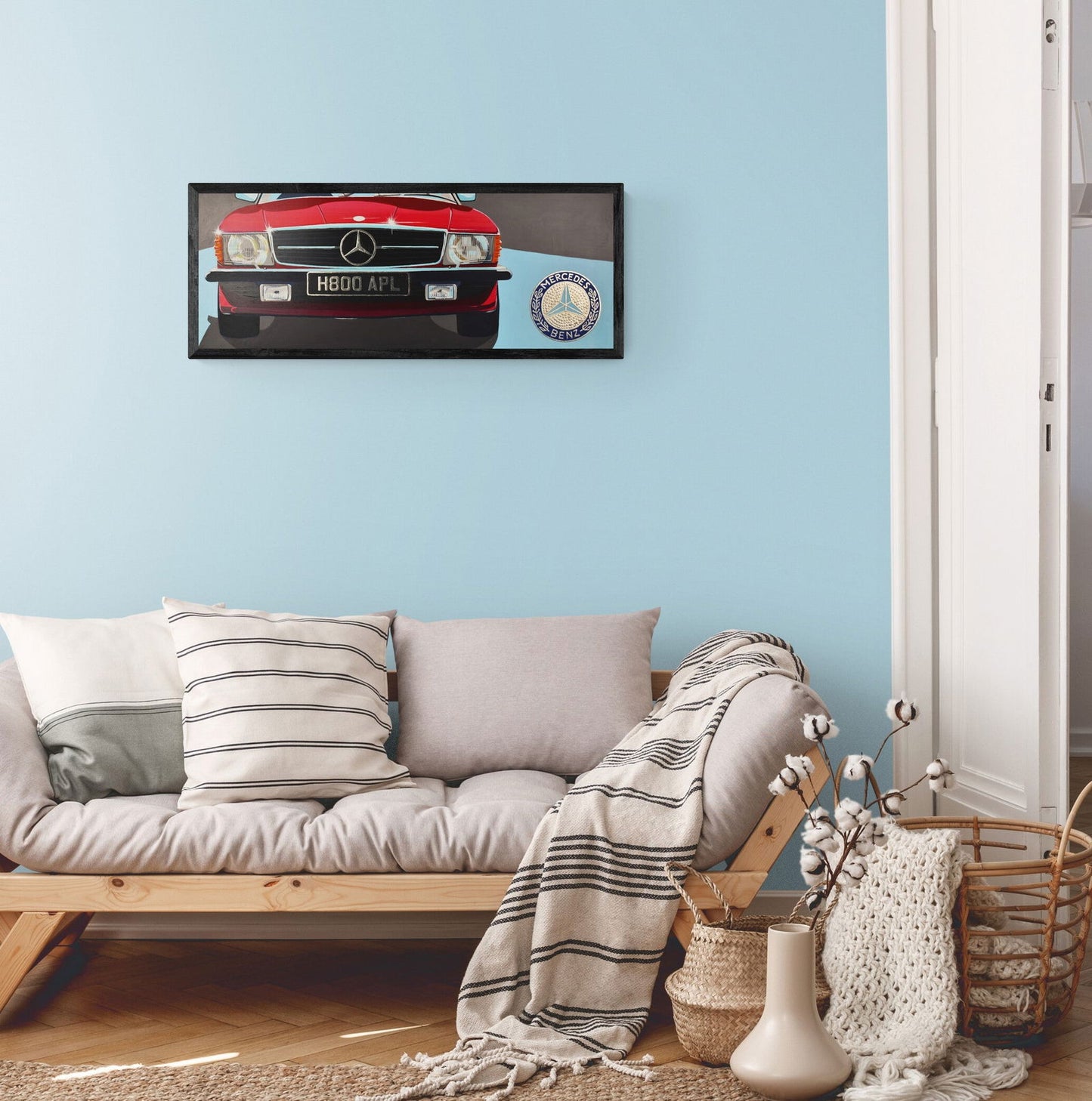 Mercedes Benz SL Original Artwork - Sterling Lee Auto Art