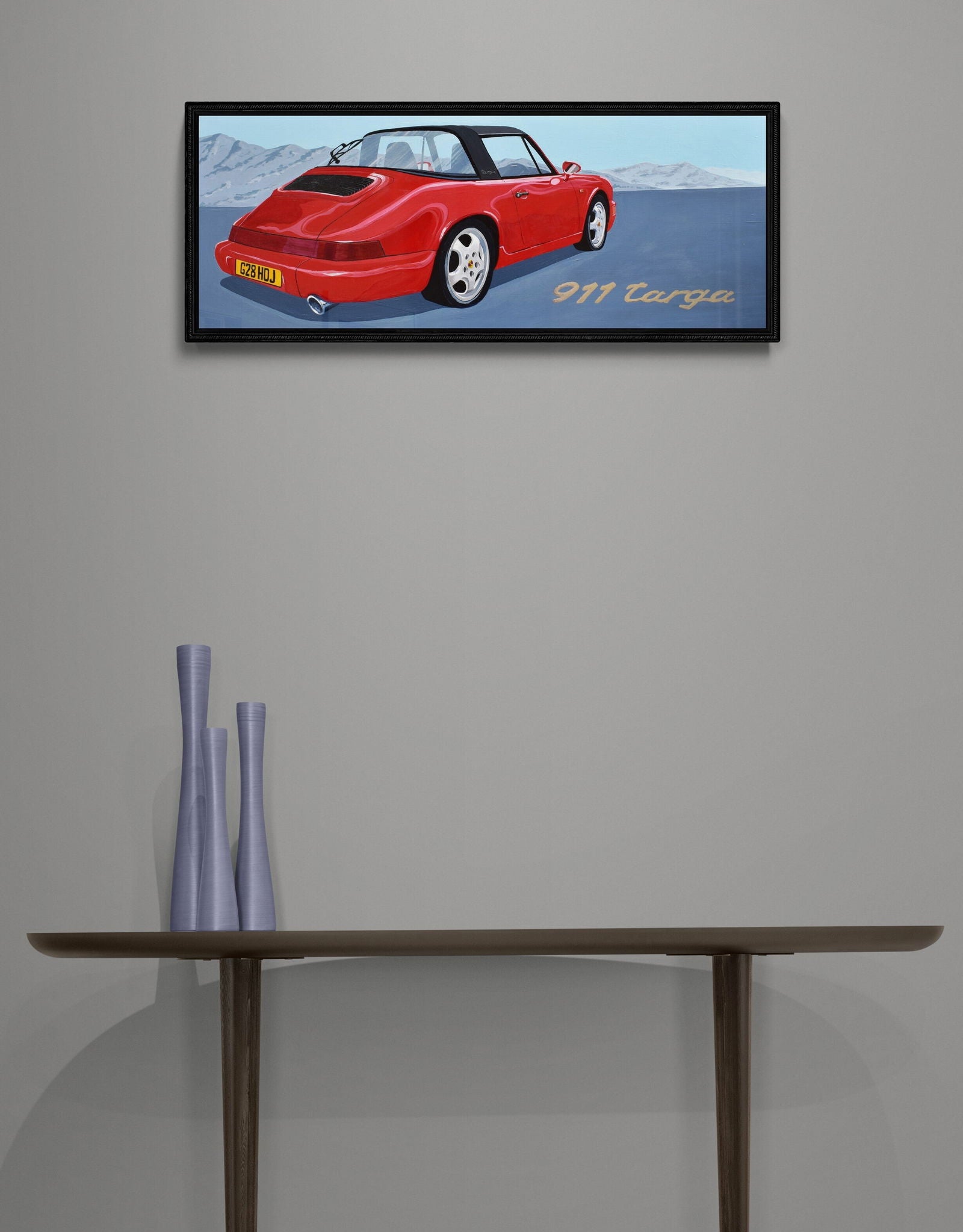 Porsche 911 Targa Original Artwork - Sterling Lee Auto Art