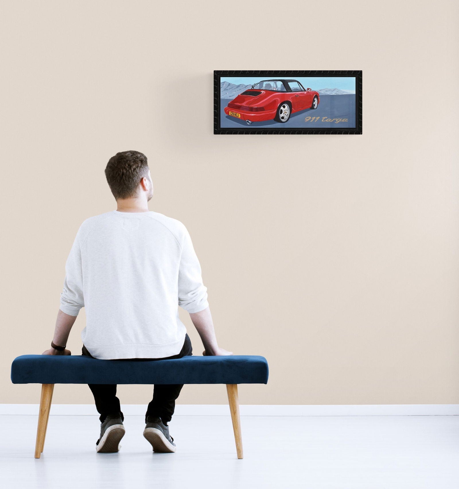 Porsche 911 Targa Original Artwork - Sterling Lee Auto Art