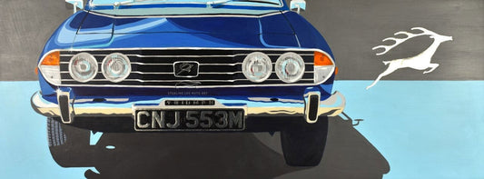 Triumph Stag Original Artwork - Sterling Lee Auto Art