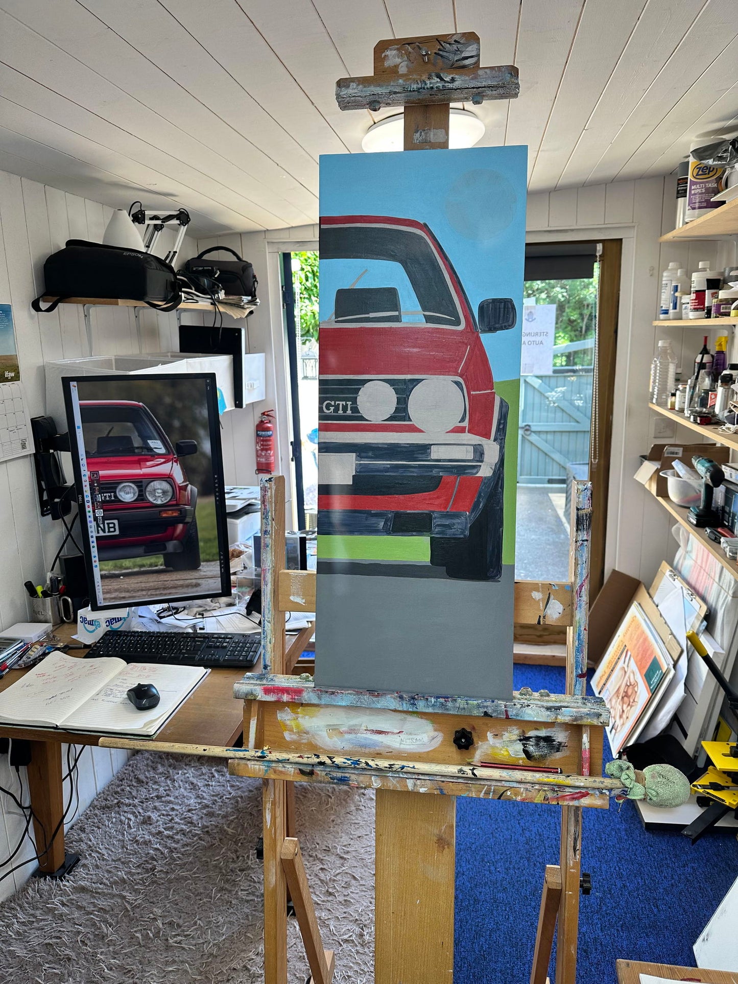 VW Golf Mk2 Original Artwork - Sterling Lee Auto Art