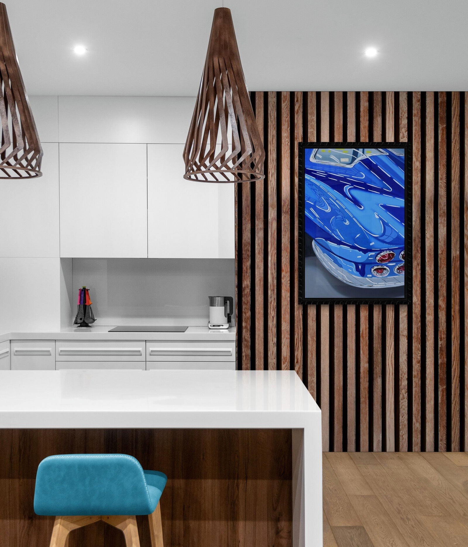 Corvette Stingray C2 Coupe Original Artwork - Sterling Lee Auto Art