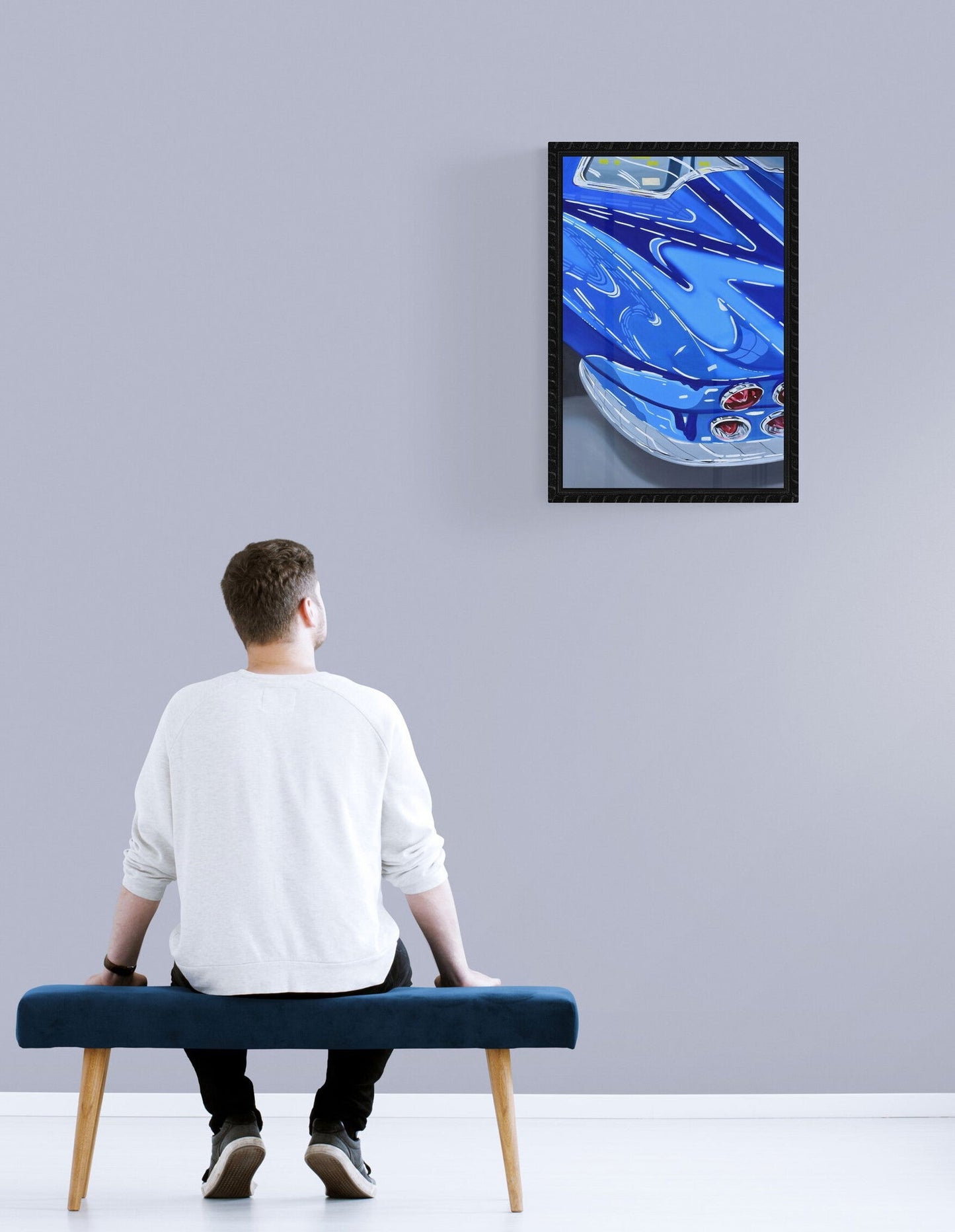 Corvette Stingray C2 Coupe Original Artwork - Sterling Lee Auto Art