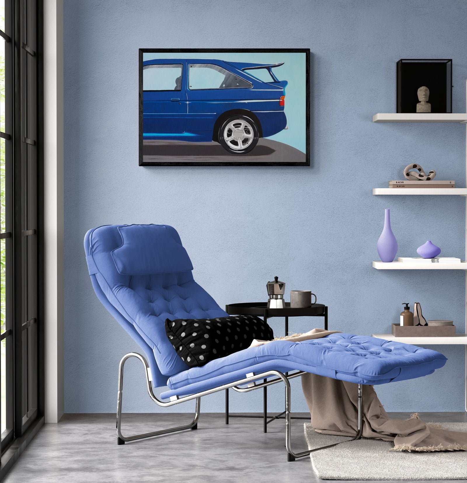 Ford Escort RS Cosworth Original Artwork - Sterling Lee Auto Art