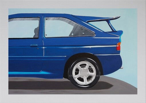 Ford Escort RS Cosworth Print - Sterling Lee Auto Art