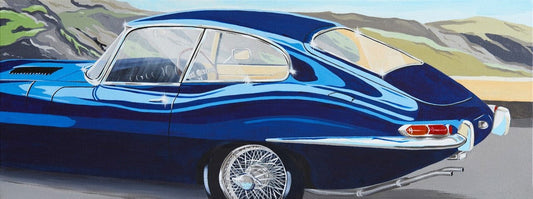 Jaguar E-Type Series 1 Original Artwork - Sterling Lee Auto Art