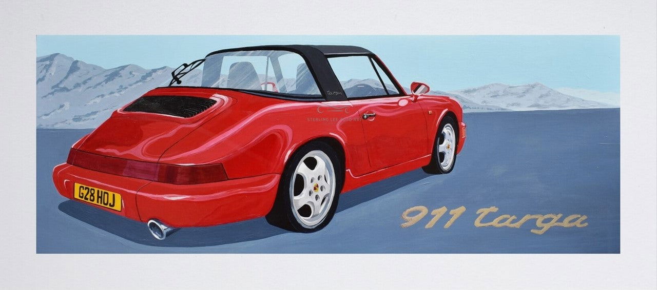 Porsche 911 Targa Print - Sterling Lee Auto Art