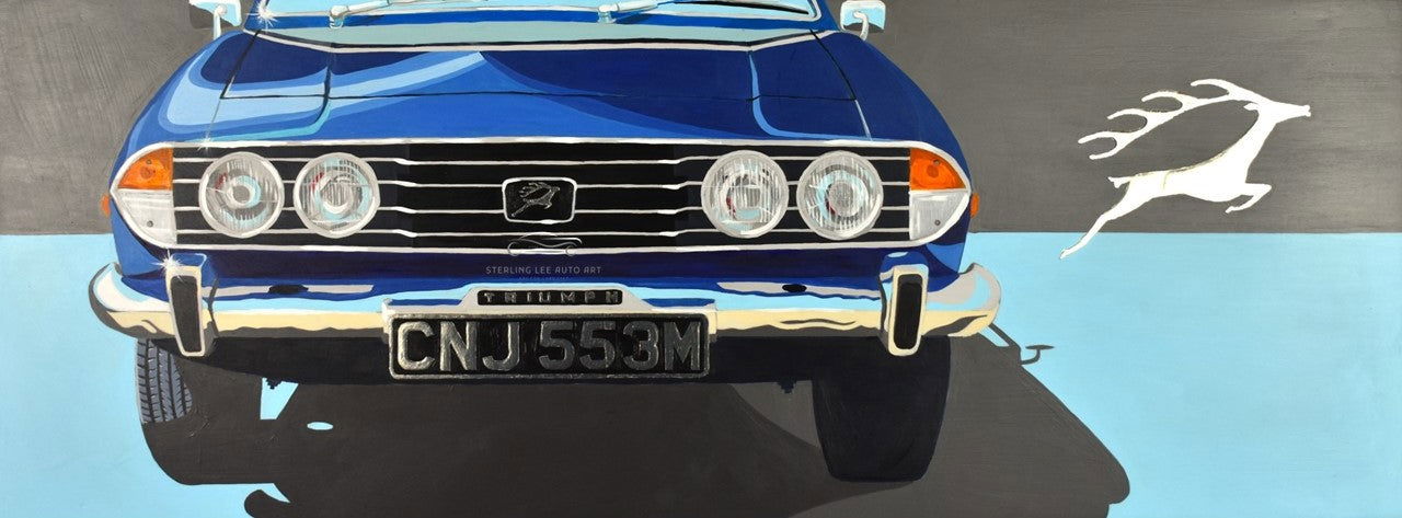 Triumph Stag Original Artwork - Sterling Lee Auto Art