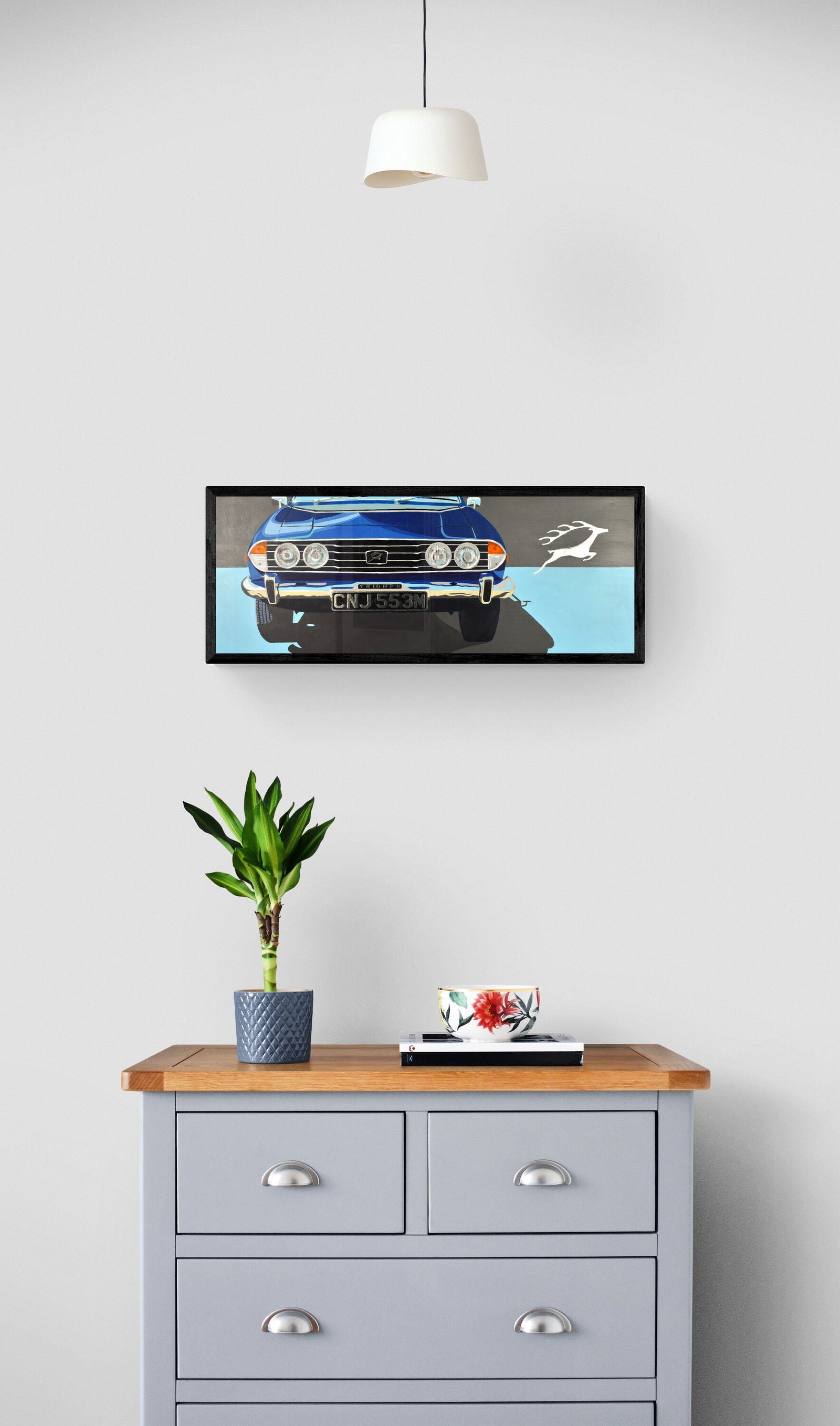 Triumph Stag Original Artwork - Sterling Lee Auto Art