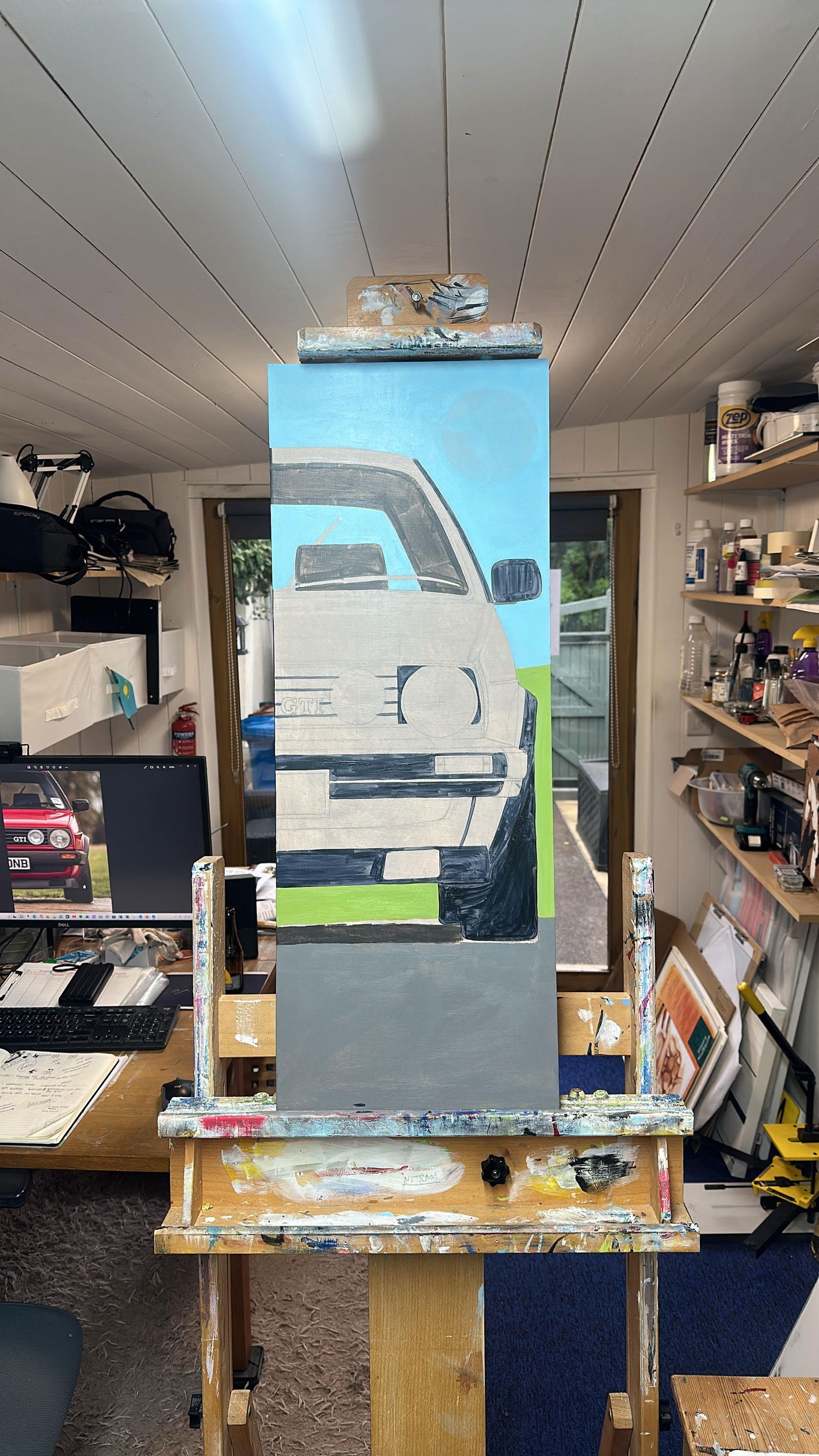 VW Golf Mk2 Original Artwork - Sterling Lee Auto Art
