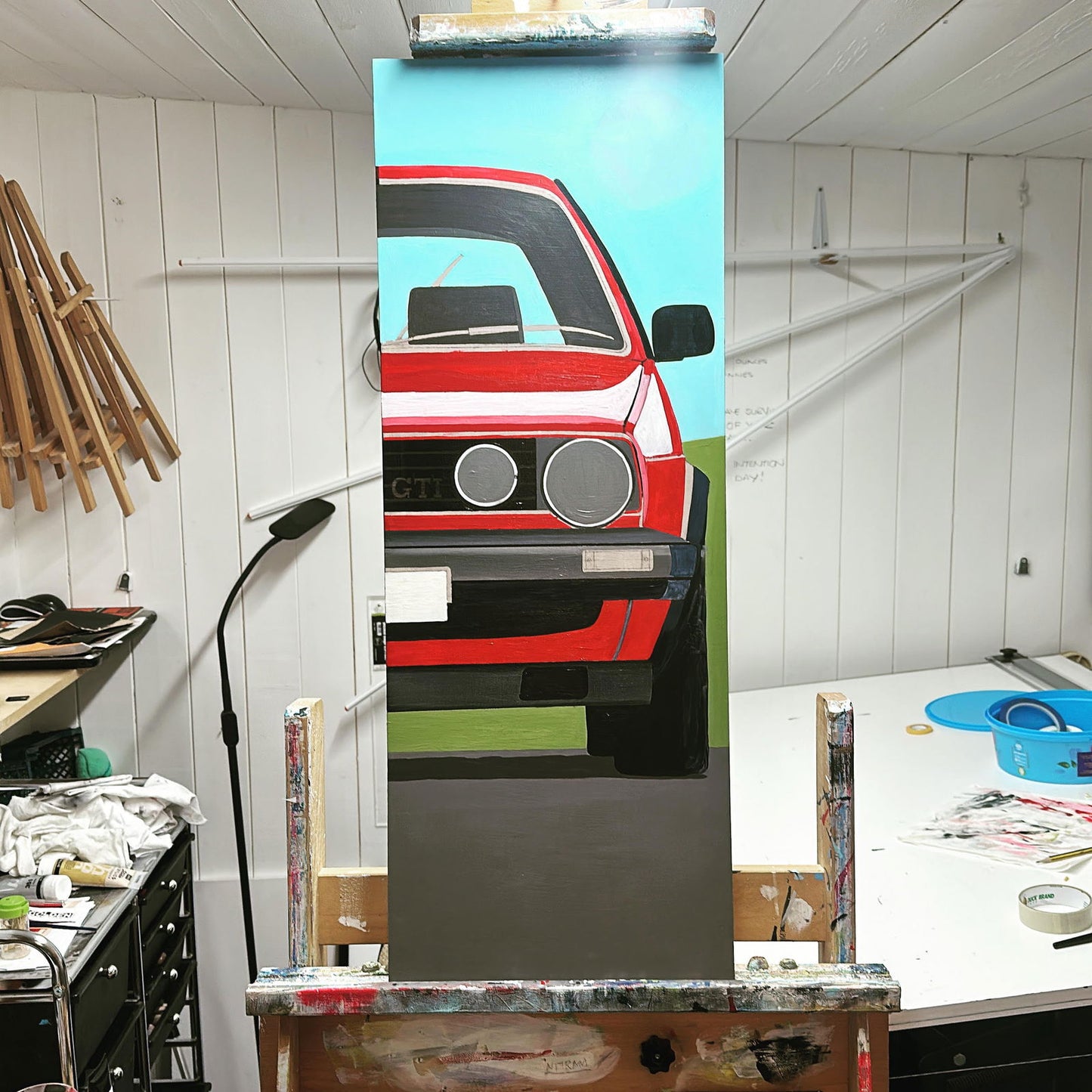 VW Golf Mk2 Original Artwork - Sterling Lee Auto Art